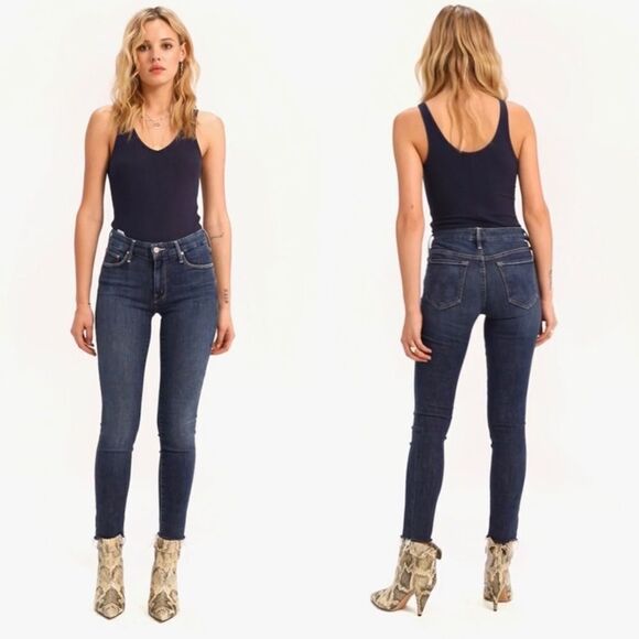 MOTHER‎ The Looker Ankle Fray Jeans in Girl Crush Blue Size 27 - Picture 12 of 12